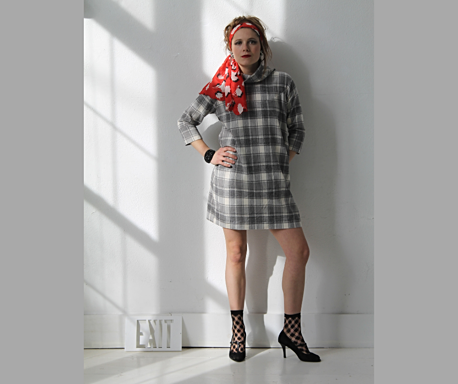 Cowgirl Cowl Dress in BLUE