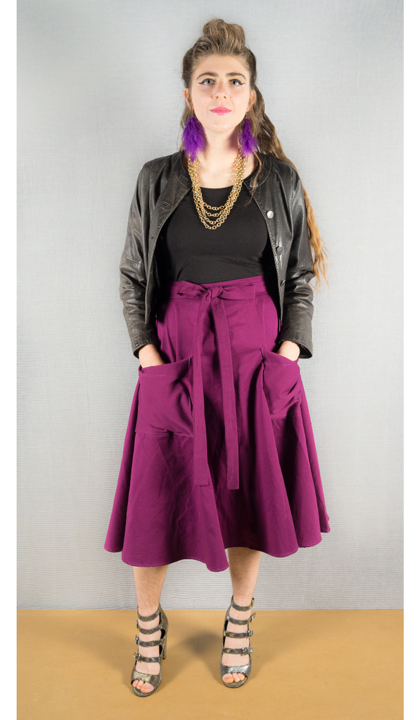 Wrap skirt in Fuchsia
