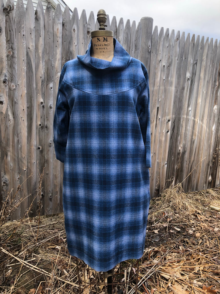 Cowgirl Cowl Dress in BLUE