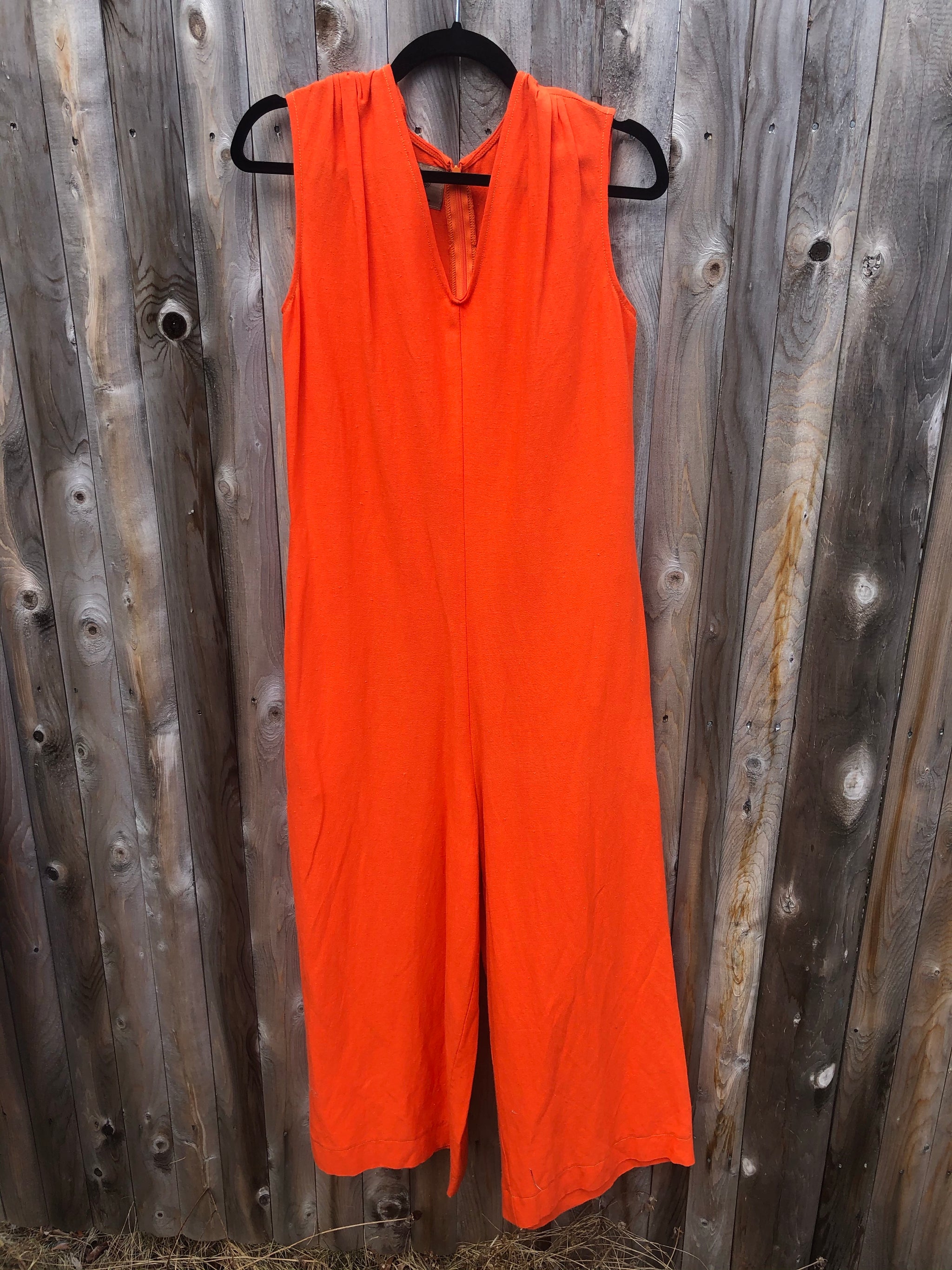 Selected Femme linen blend jumpsuit with tie waist in orange | ASOS