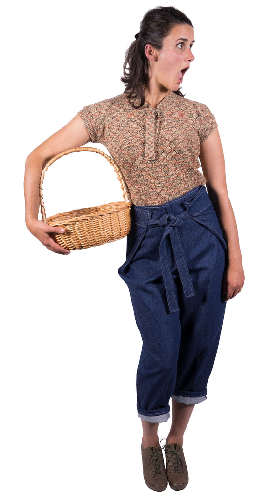Denim Wrap Pants